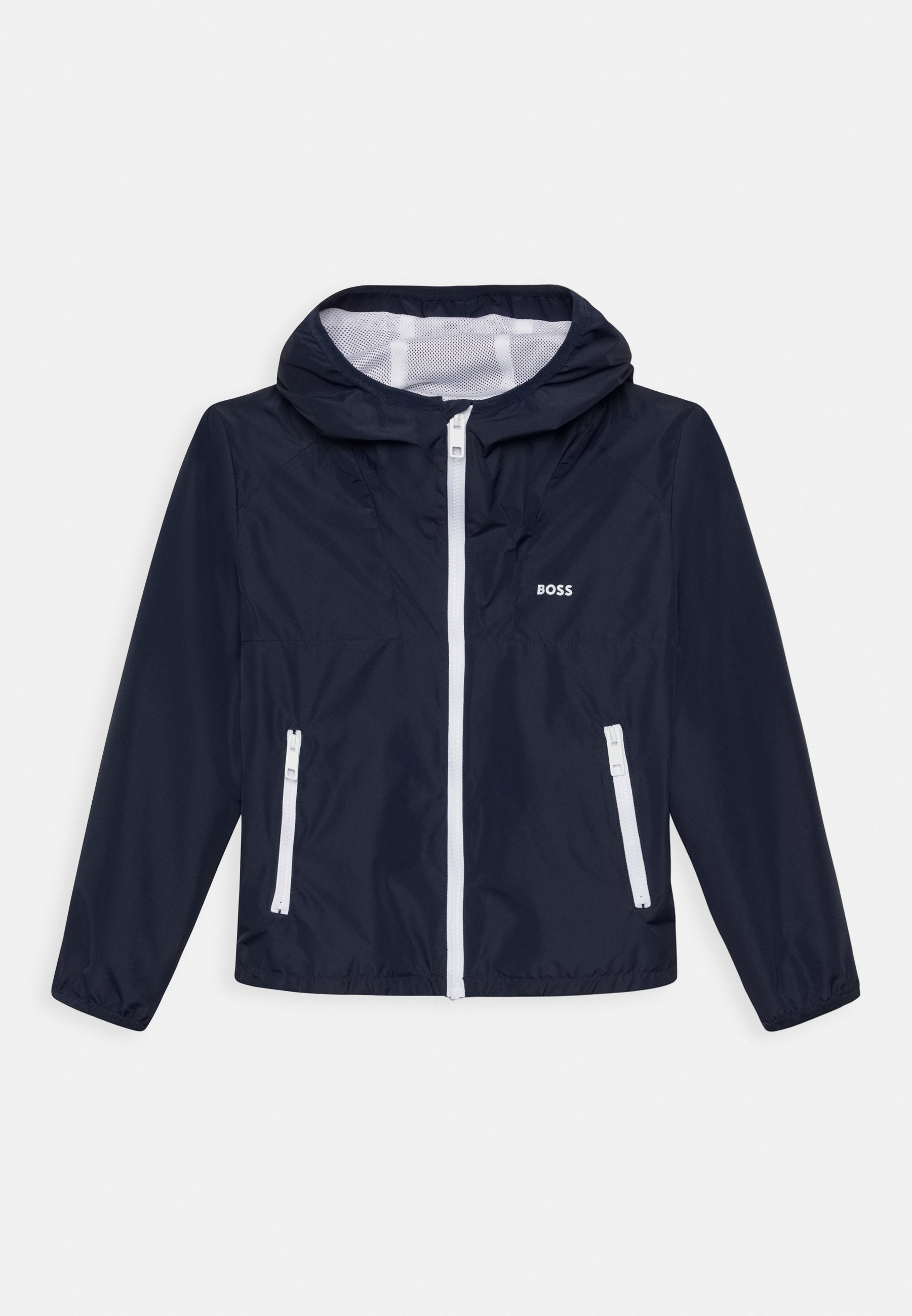 navy blue windbreaker jacket
