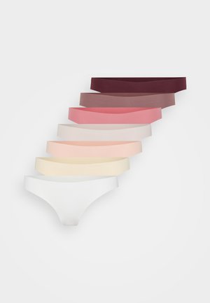 7 PACK  - Thong - red/taupe/light pink/ecru/white