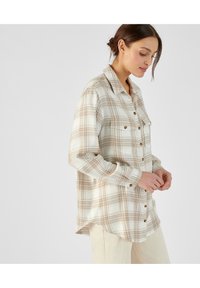 Damart À CARREAUX - Blusa - beige carreaux