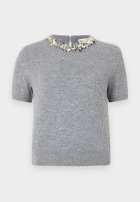 SEQUIN SHORT SLEEVED - Jersey de punto - gray melange