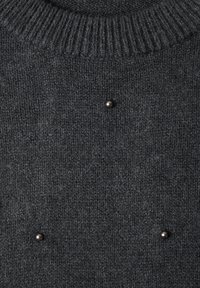 Street One Studio PULLOVER MIT RUNDHALS UND PERLENDETAILS - Pullover - inked grey mel