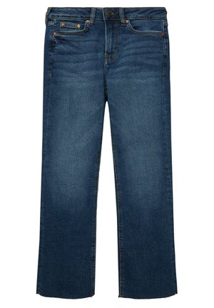 Straight leg jeans - used dark stone blue denim