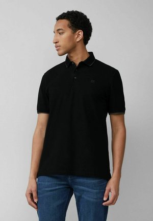 BASIC KNOPFLEISTE KRAGEN STÜCK - Poloshirt - schwarz
