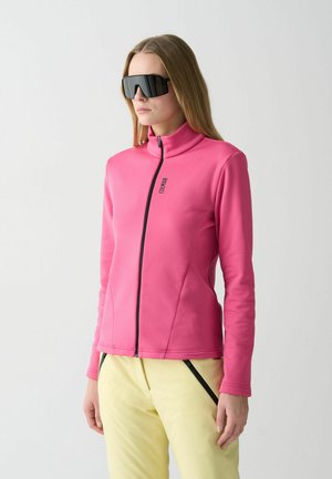 Športna jopa s kapuco na zadrgo - pink
