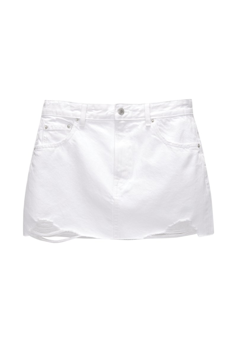 PULL&BEAR Jeansrok wit