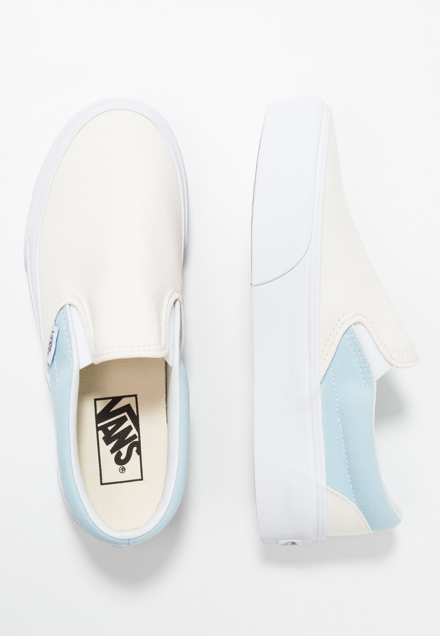 cool blue slip on vans