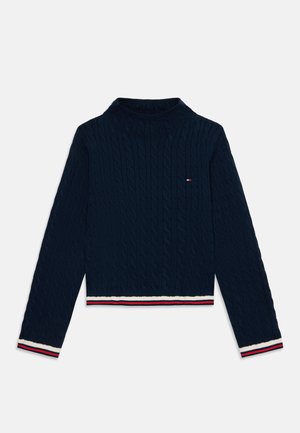 Tommy Hilfiger, CABLE MOCK NECK - Пуловер - dark blue