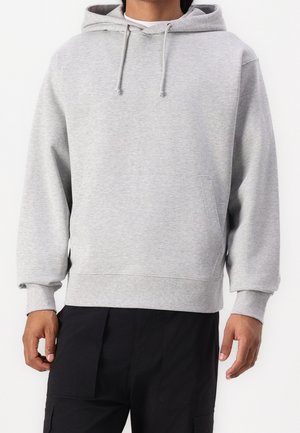 Felpa con cappuccio - mottled light grey