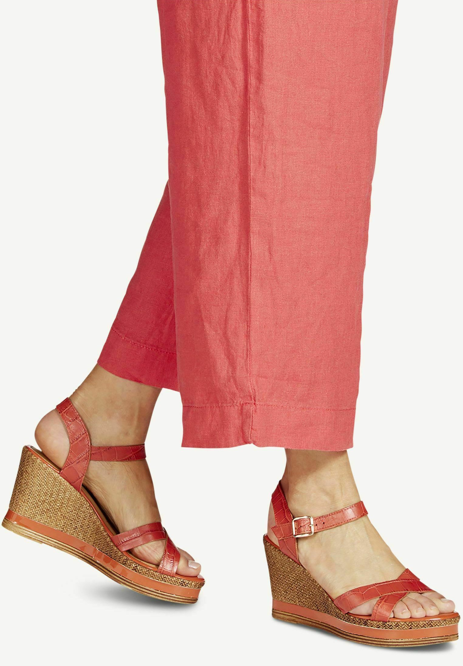 Tamaris Sandalen met sleehak - orange/Oranje - Zalando.nl