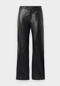 WIDE TROUSERS - Skinnbyxor - black