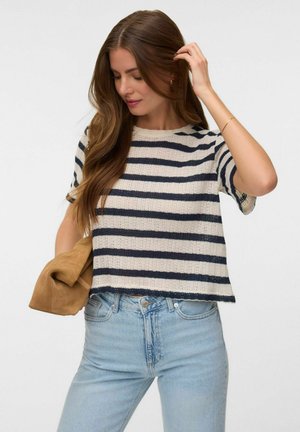 Vero Moda, TOP VMFREJA T-SHIRT - T-shirt print - birch