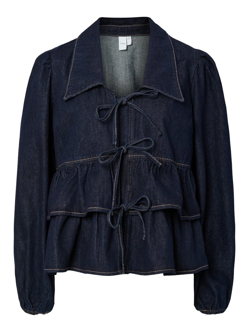 YAS Blouse donkerblauw denim