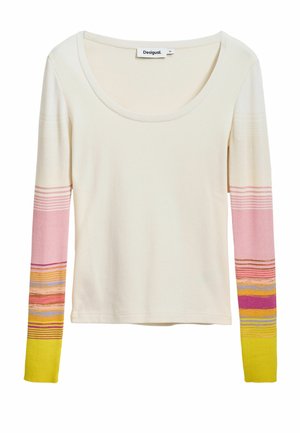 Desigual COLORFUL SLEEVE  - Jumper - white
