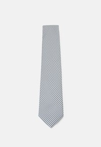 TigerTie Cravatta Classica Uomo - Blu Scuro Con Sottile Striscia - Taglio Classico 150x8 Cm - 4