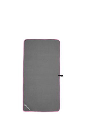 Strandtuch - grau pinker rand