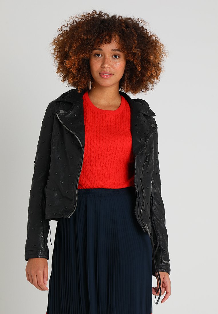 Maze HEART - Lederjacke - black