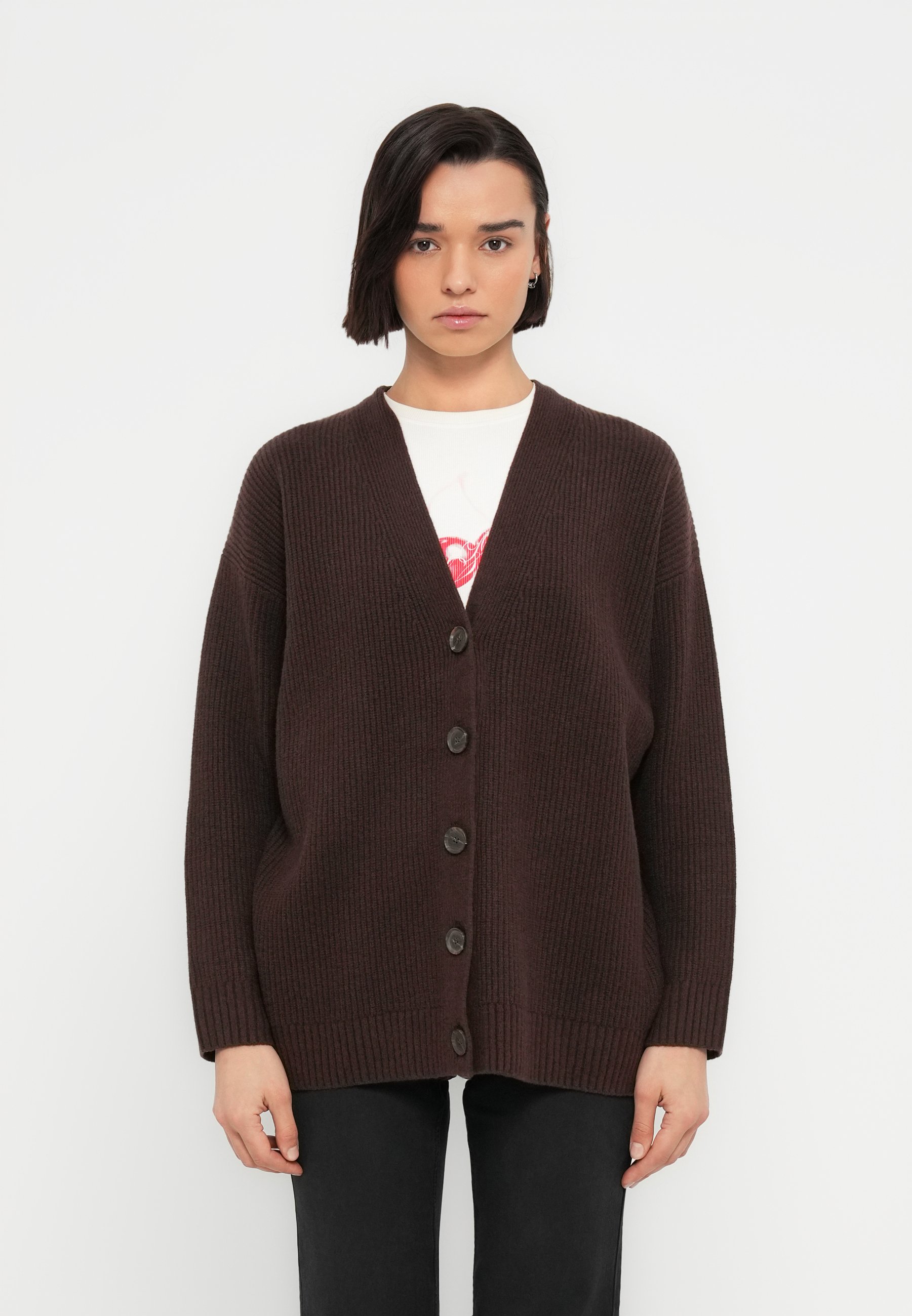 GAP SHAKER CARDI - Cardigan - terra brown/brown - Zalando.co.uk