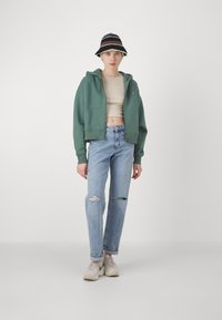 Dickies OAKPORT ZIP - Felpa con zip - dark forest
