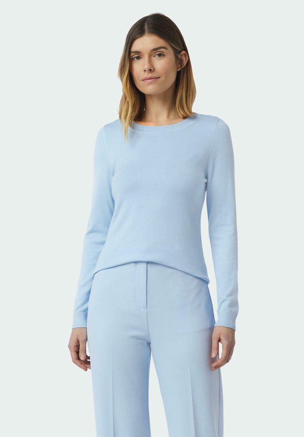 SLIM FIT  - Strickpullover - hellblau