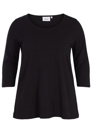 Zizzi BASIC MIT 3/4 ÄRMELN - Longsleeve - black