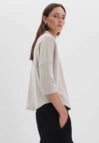 someday. WIDE FIT TWO-TONE PATTERN  - Langarmshirt - pale greige melange