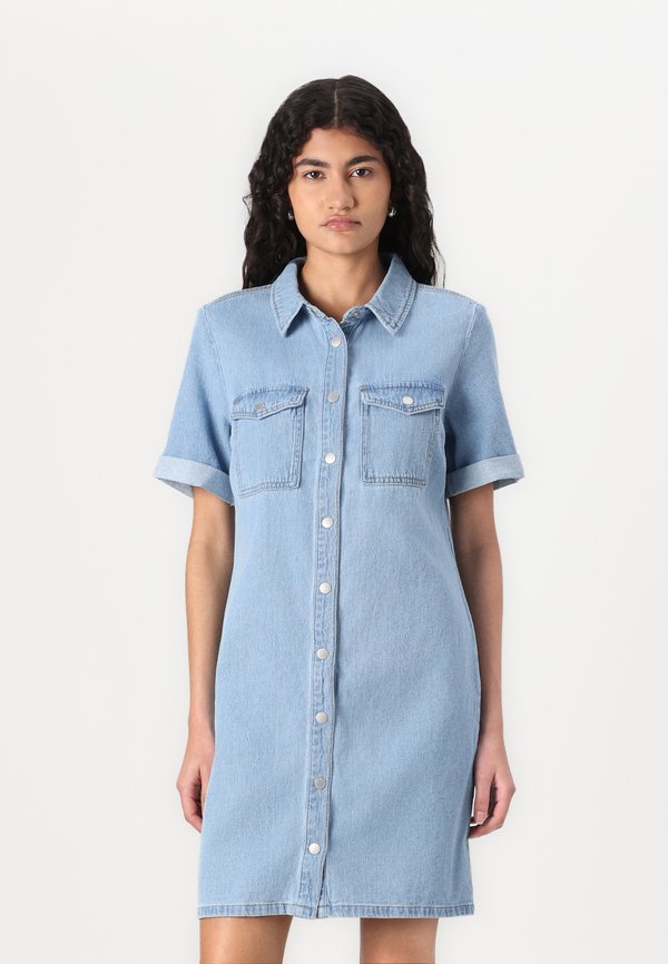 JDYESMEE BUTTON DRESS - Denim dress