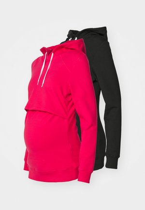 Anna Field MAMA 2 PACK - Sweat à capuche - black/pink