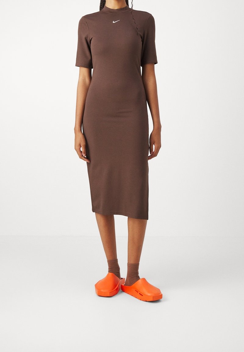 nike brown dress Nike Sportswear Essential Women's Short-Sleeve Polo Dress
