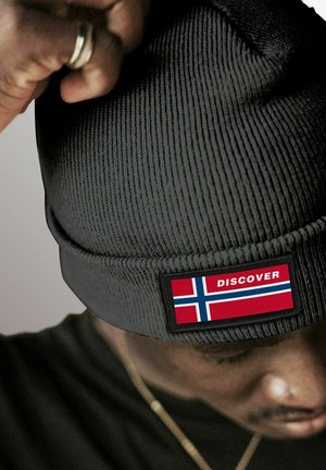 Neverless MIT PATCH NORWEGEN FLAGGE  - Beanie - dunkelgrau