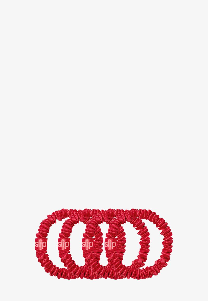 Slip SLIP PURE SILK SKINNY SCRUNCHIES - Hair Styling Accessory - red