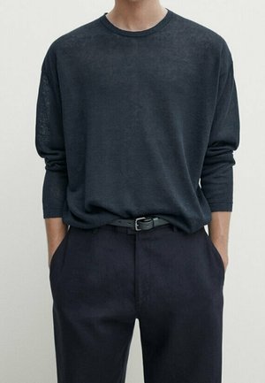 Trui - mottled dark blue