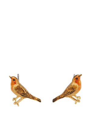 FABLE ENGLAND, ROBIN STUD EARRINGS IN GOLD - Orecchini - gold-coloured