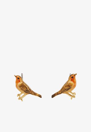 FABLE ENGLAND, ROBIN STUD EARRINGS IN GOLD - Orecchini - gold-coloured