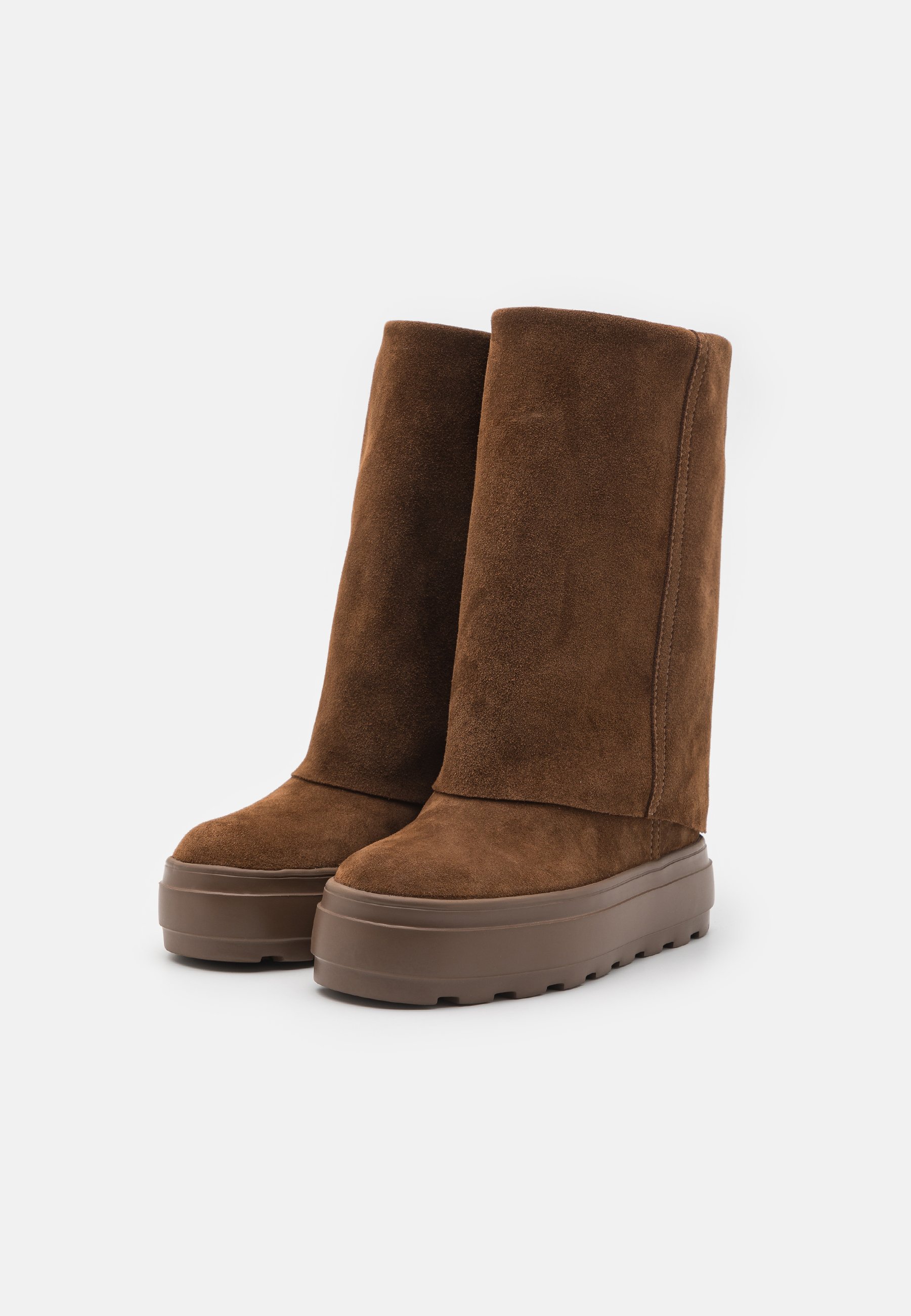 Casadei NEW DOUBLE FACE RENNA - Platform boots - brown/beige