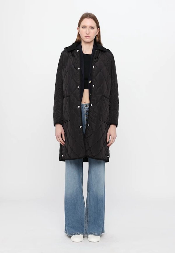 CORDUROY-TRIM LOGO QUILTED HOODED COAT - Winter coat3