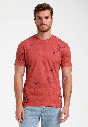 Gabbiano, ROUND NECK WITH FLORAL - T-shirt print - deep coral