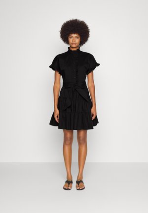 YARITZA SHORT SLEEVE DAY DRESS - Abito a camicia - black