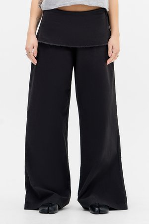 BDG Urban Outfitters TIE SKIRT TROUSER - Püksid - black