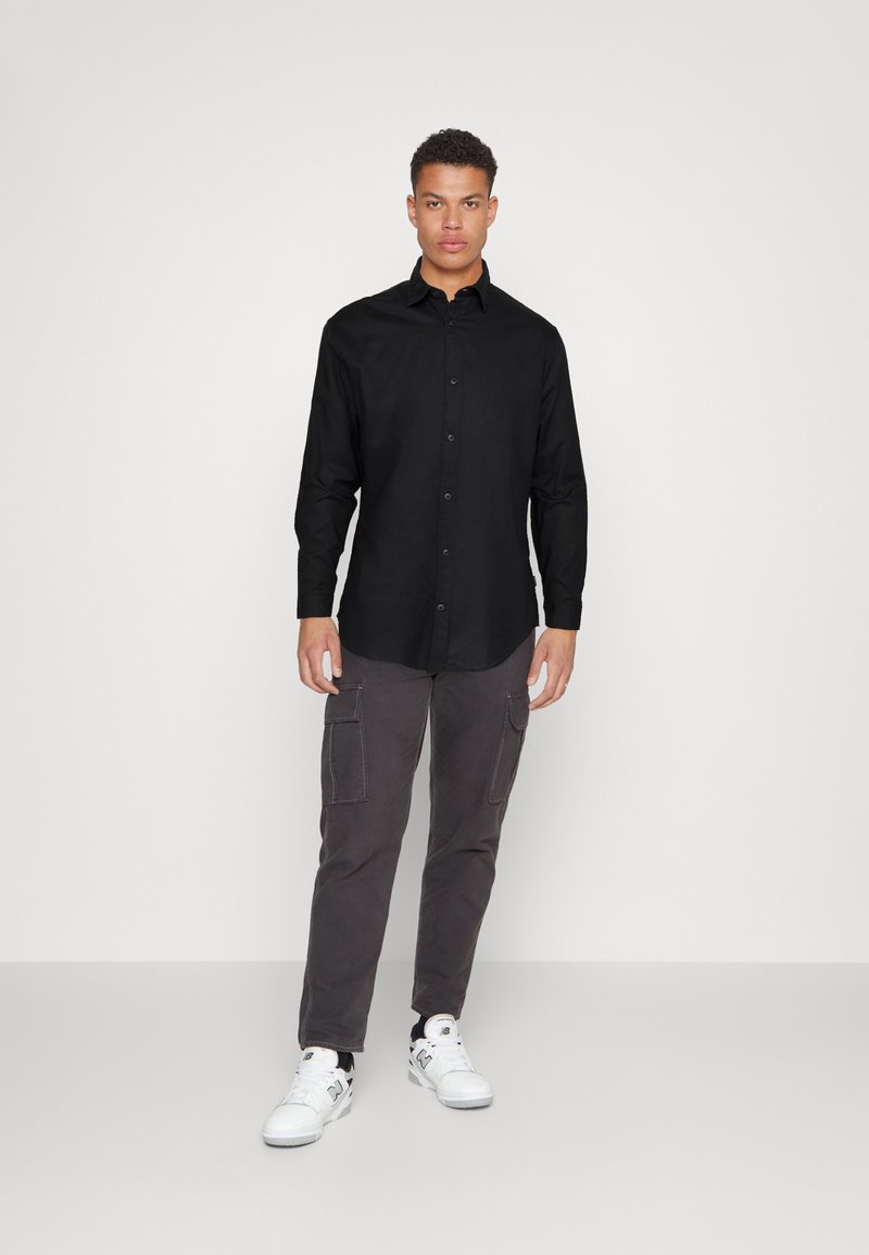JACK & JONES ESSENTIALS regular casual overhemd donkergroen JACK & JONES ESSENTIALS regular casual overhemd donkergroen