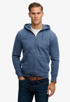 Superdry & Co, SUPERDRY - Zip-up sweatshirt - vintage indigo