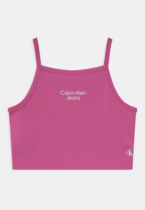 STACKED LOGO PUNTO STRAP - Débardeur - lucky pink