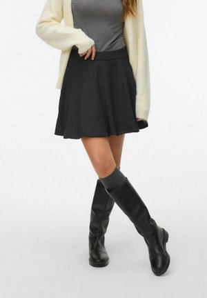 ROCK AWUTHALIA MITTLERE - Jupe trapèze - dark grey melange