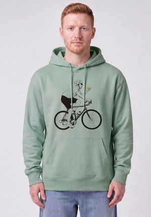 watapparel, FAHRRAD UND PIZZA UNISEX - Kapuzenpullover - aloe