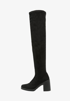 Topshop Kozačky nad kolena - black