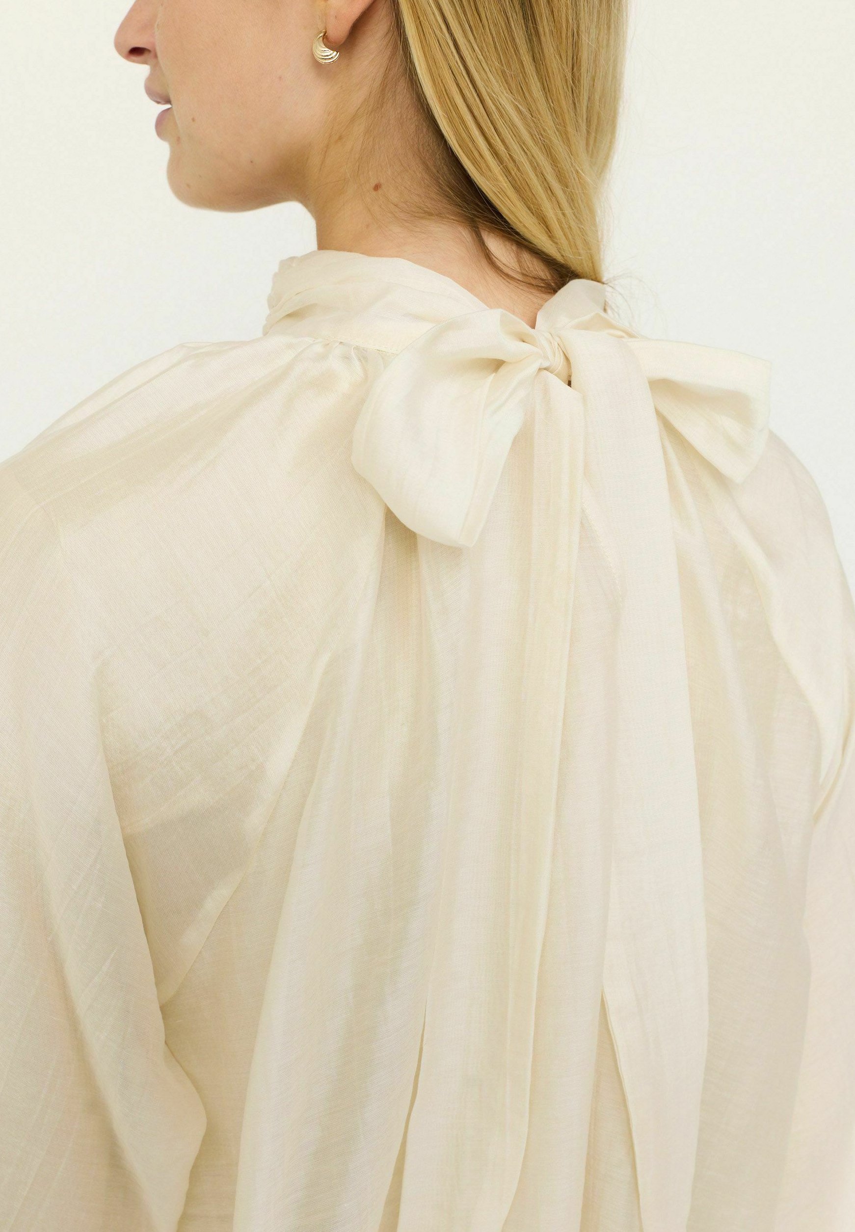 Soft Rebels RACHEL FRILL - Blouse - arctic wolf/beige - Zalando.ie
