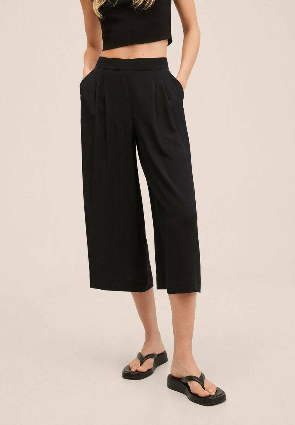 Mango LIFE - Broek - black/zwart - Zalando.nl