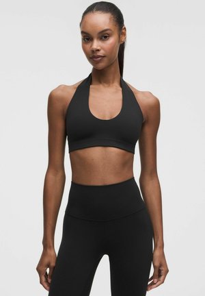 lululemon, LULULEMON FOCUSER HALTER BRA LIGHT SUPPORT, A/B CUP  WOMEN'S BRAS - Light support sports bra - black