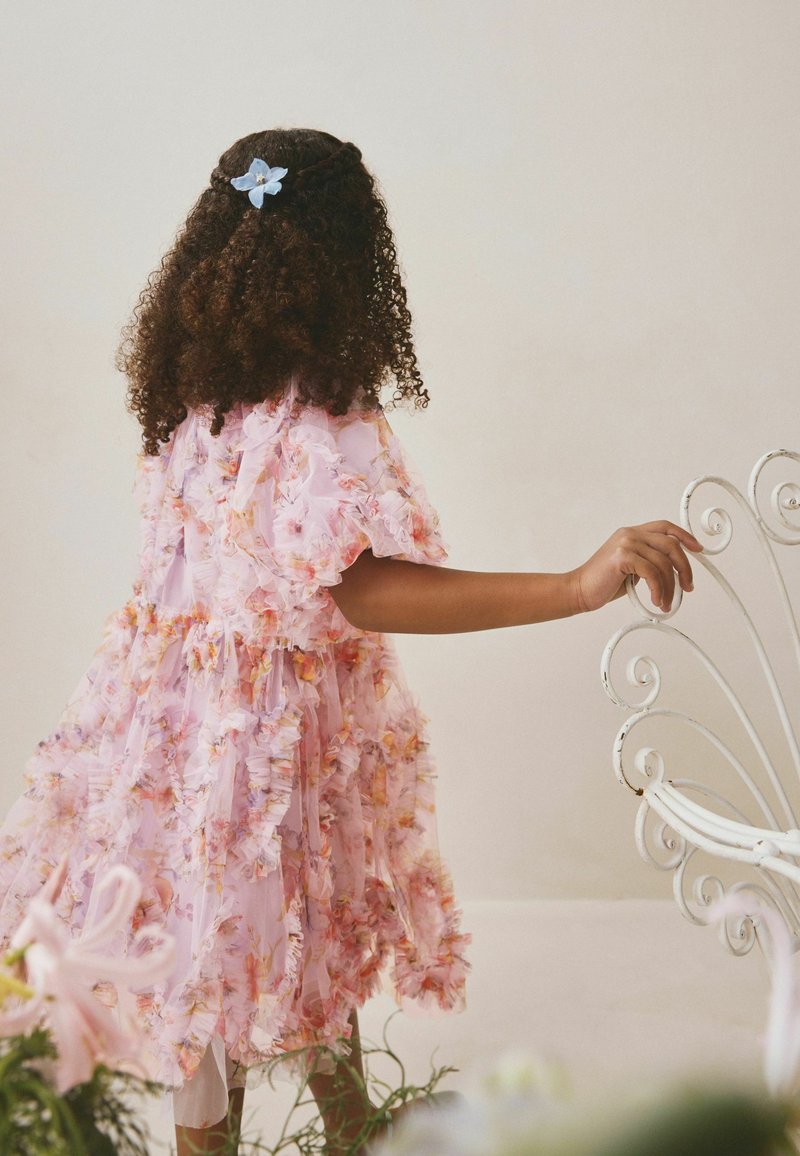 kinderjurk met ribbels multicolor