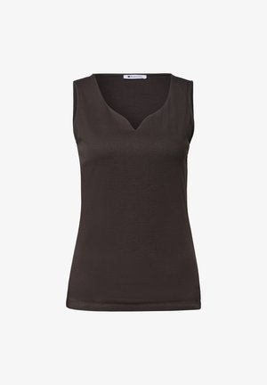 Street One, BASIC TOP MIT HERZAUSSCHNITT - Débardeur - espresso brown