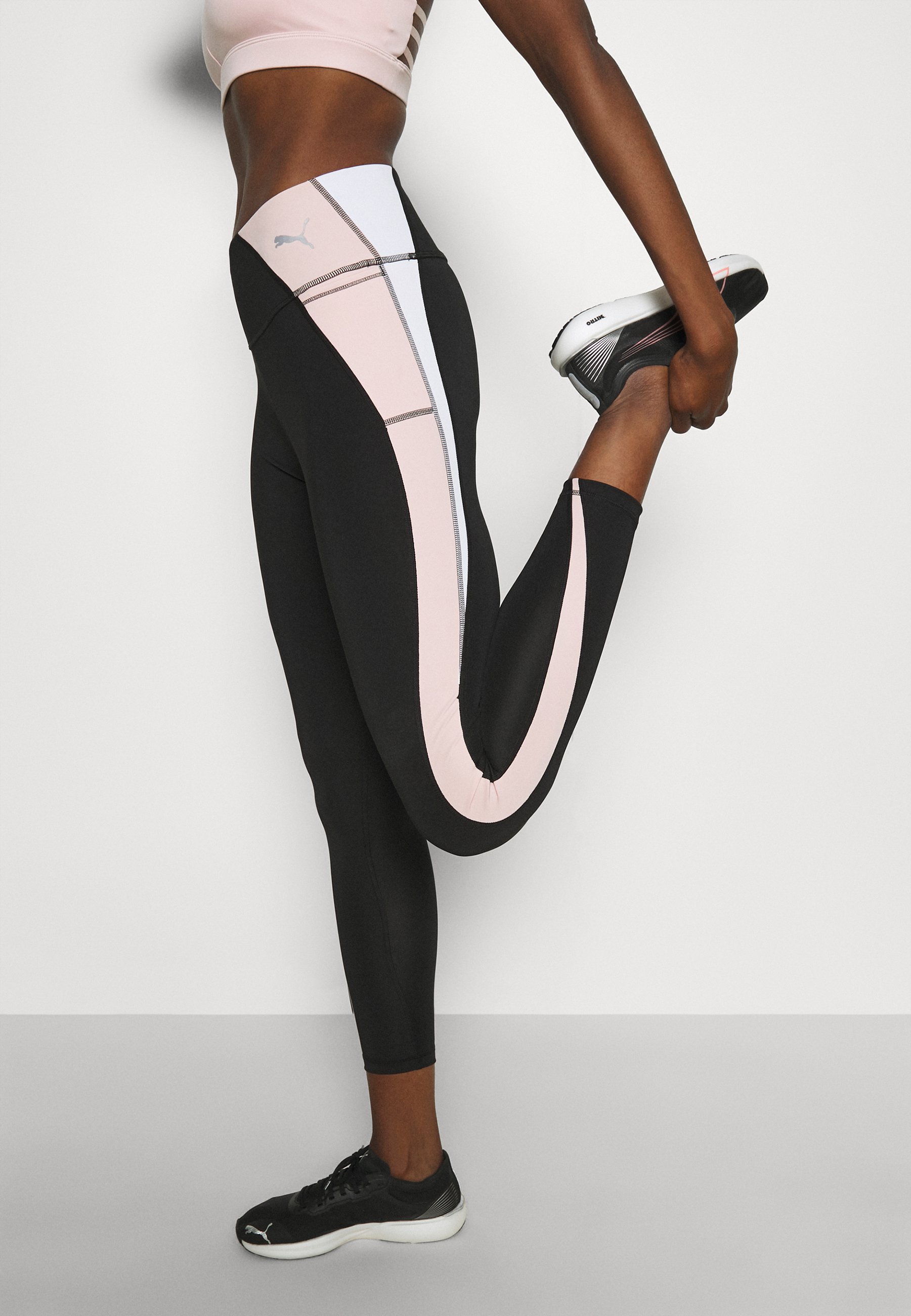 puma evostripe high rise cropped leggings in black